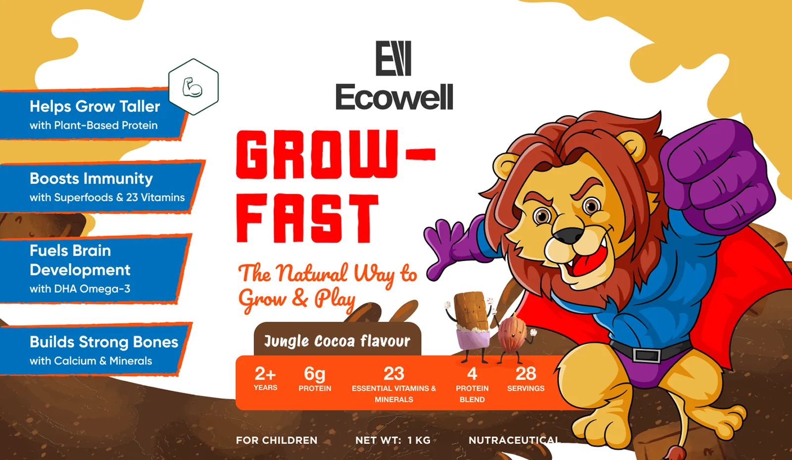 Grow Fast Children Nutrition Label